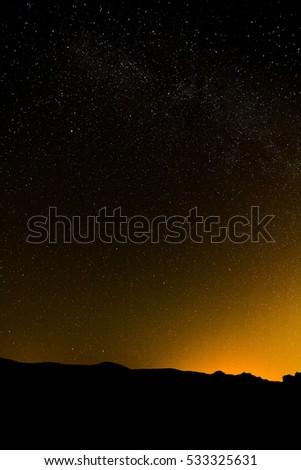 Photo Picture Starry Night Sky with a ot of Stars Background