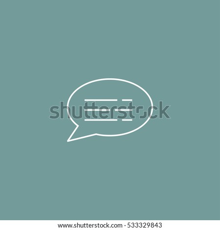 bubble chat outline icon illustration, can be used for web and mobile design