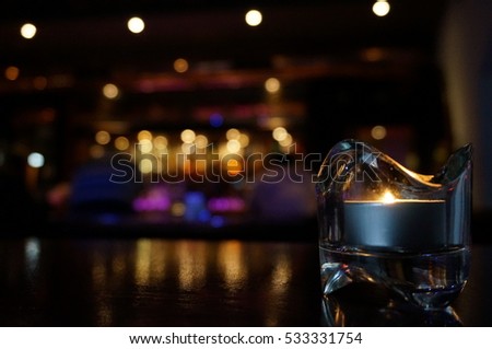 Candle lit luxury bar 