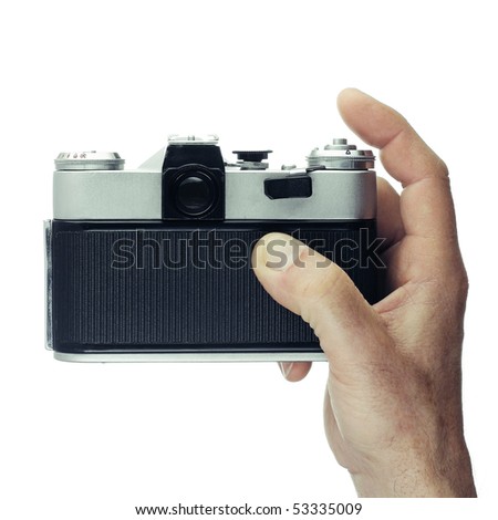 Retro camera in hand