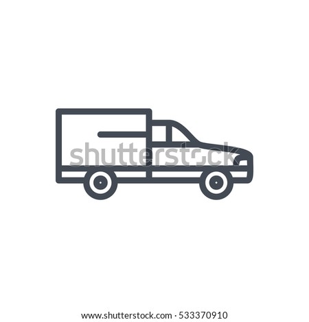 delivery icon line car
