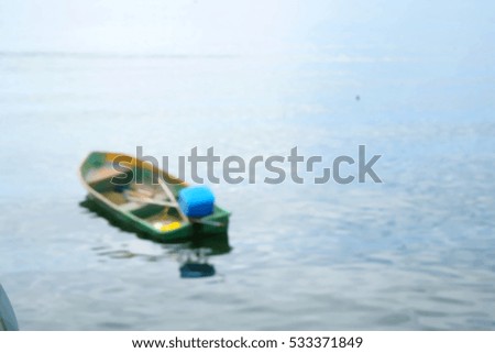 Picture blurred  for background abstract and can be illustration to article of ship in the ocean