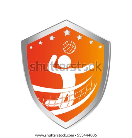 volleyball sport emblem icon