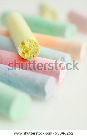 Colored chalk sticks