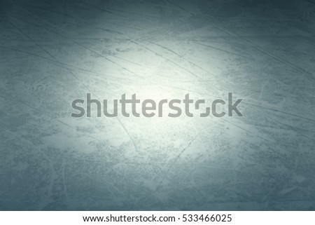 Ice rink floor, detail of a textured background ice, sport