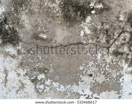 Background textured surface cement paint off and crack on the wall