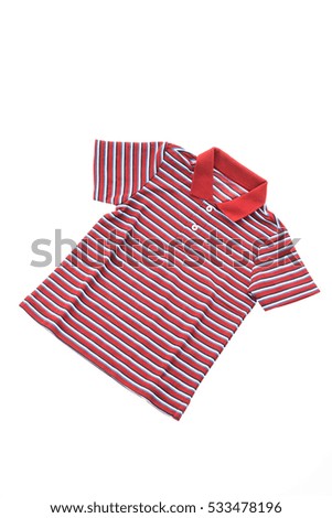 Fashion polo shirt for men isolated on white background