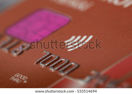 Credit card with NFC feature. Image has a tonal correction. 