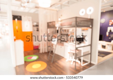 blur kid  or child or newborn bed room picture background  of furniture mall 
