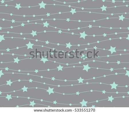 Holiday background seamless pattern with stars. Vector illustration.