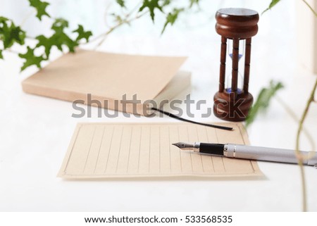 Blank letter with pen