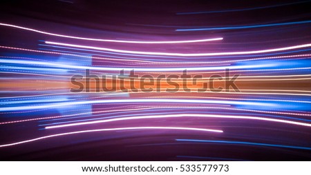 Abstract background of night light on street , long exposure shot Royalty-Free Stock Photo #533577973