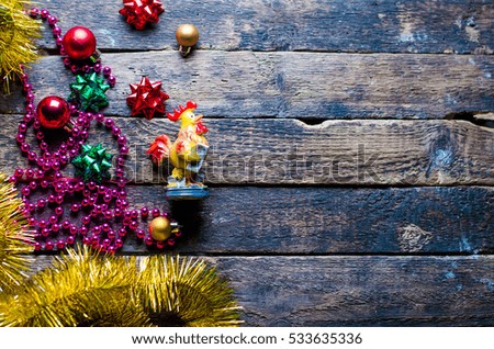 Christmas background, wooden