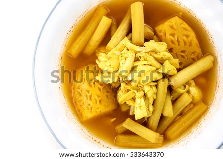 Yellow Curry with crab, Thai food