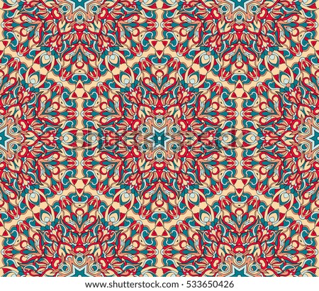 Seamless abstract pattern for printing on fabric or paper. Hand-drawn background.