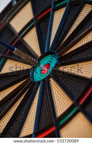 Dart in the center of a target