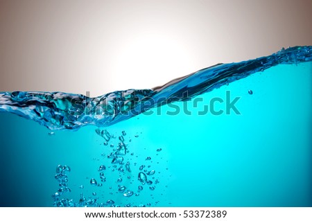 Clean water splashing, close-up shot