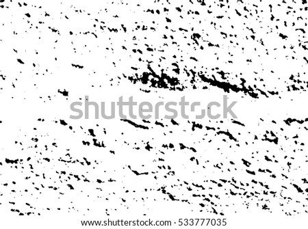 Distressed Overlay Texture - Cracked concrete rock black and white wall vector background.abstract grunge vector illustration.
