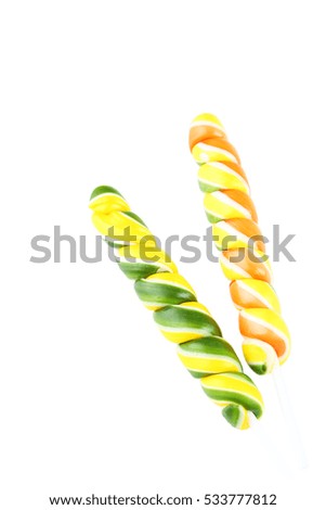 Lollipops isolated on white
