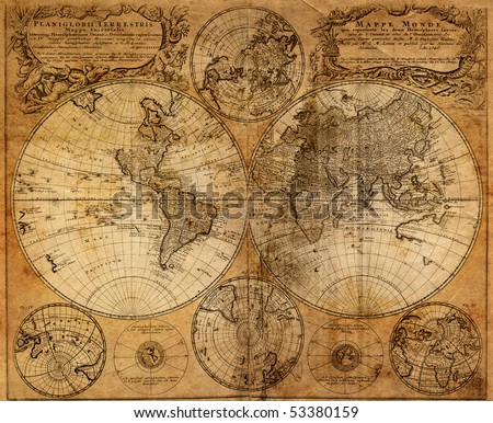Old map(1746) Royalty-Free Stock Photo #53380159
