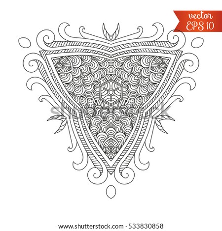 Mandala vector for art, coloring book, zendoodle. Round zentangle for coloring book pages, mandala design. Coloring book template. round ornament lace pattern for your design