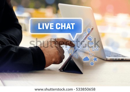 Live Chat, Technology Concept