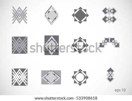 Abstract web Icons and globe vector logos elements