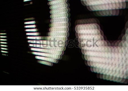 Bright colored LED video wall with high saturated pattern