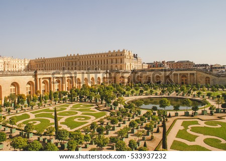 VERSAILLES, FRANCE The Royal Palace in Versailles Royalty-Free Stock Photo #533937232