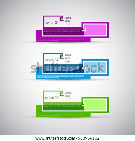 Creative design template, numbered banners for news and advertising, EPS10 Vector Illustration.