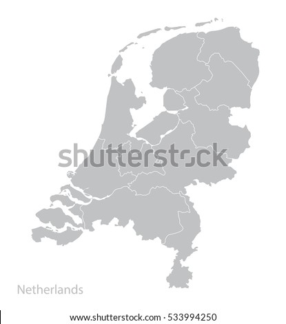 Map of Netherlands, Holland. Vector. Royalty-Free Stock Photo #533994250