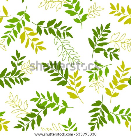 Leaf illustration pattern
