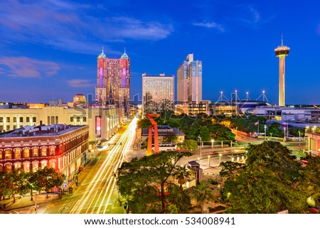 San Antonio, Texas, USA skyline.