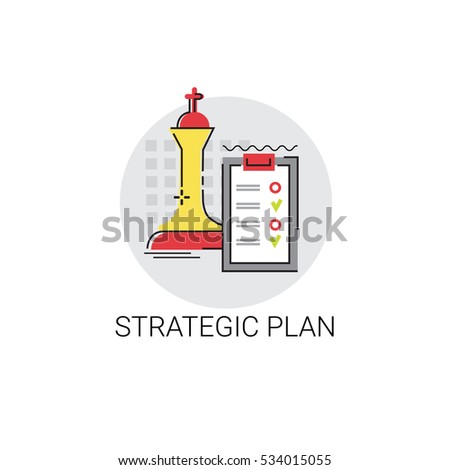 Strategy Plan Business Idea Icon Vector Illustration