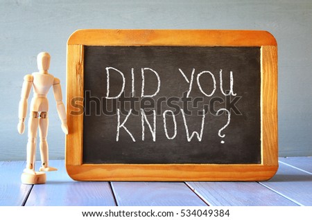 chalkboard with the phrase did you know?