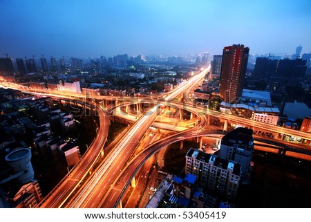 A road junction at Hangzhou