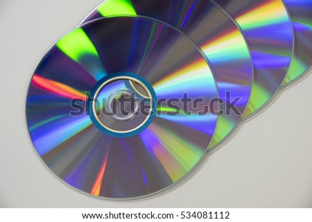 CD and DVD background Royalty-Free Stock Photo #534081112