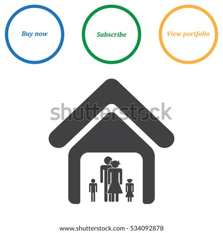 Family Icon Vector flat design style