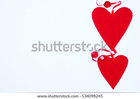 Valentine's day background with hearts.