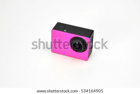 camera's action of color Fuchsia on background white