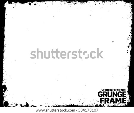 Grunge frame texture. Stock vector design template