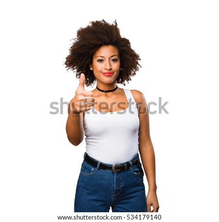 young black woman doing okay gesture