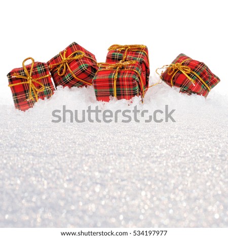 Winter background with gift boxes. Christmas concept