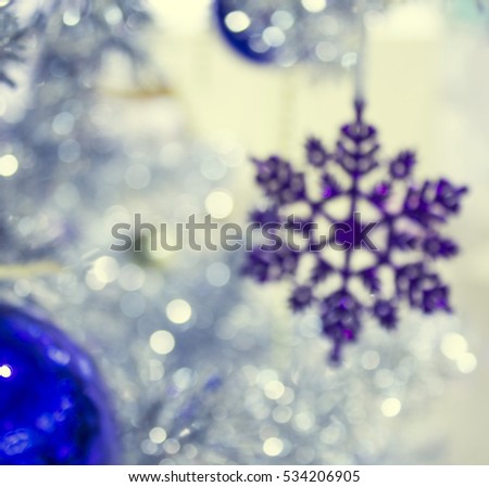 Ã�Â¡hristmas silver tree with decorations snowflake.