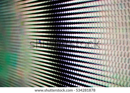 Bright colored LED video wall with high saturated pattern

