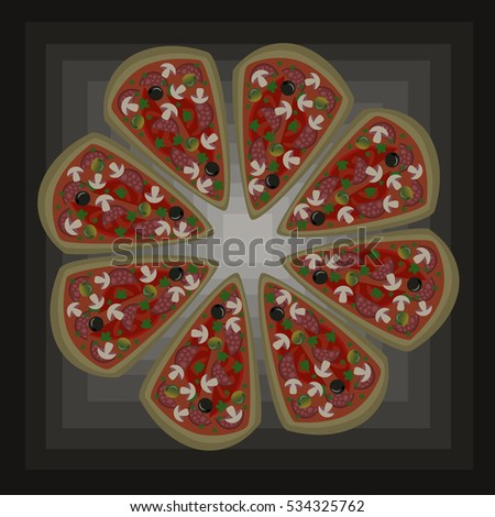 Vector illustration of pizza