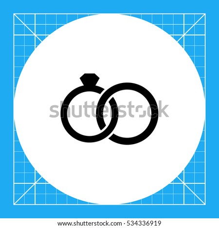 Two Rings as Marriage Concept Icon
