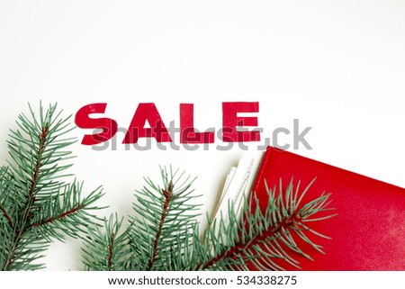 hot Sale and pine branches isolated on white background