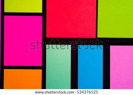 Fleshy color notes paper of different colors. No illustration or clip art.