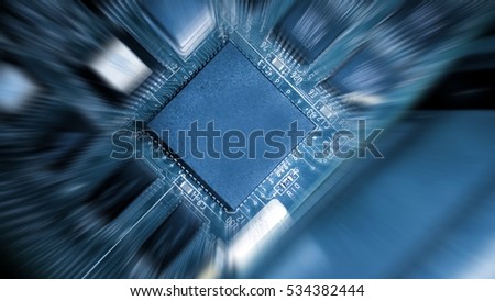 Integrated Circuit (focus IC) Royalty-Free Stock Photo #534382444